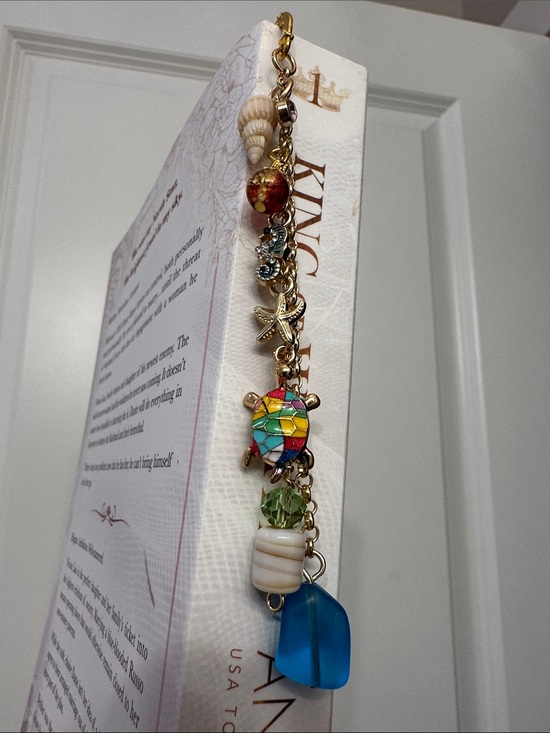 Other - Multicolor Sea Turtle Charm Bookmark- Gold Tone